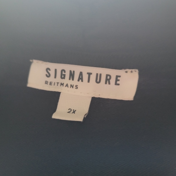 2x plus size cowl neck  open neck black pullover - Picture 5 of 5